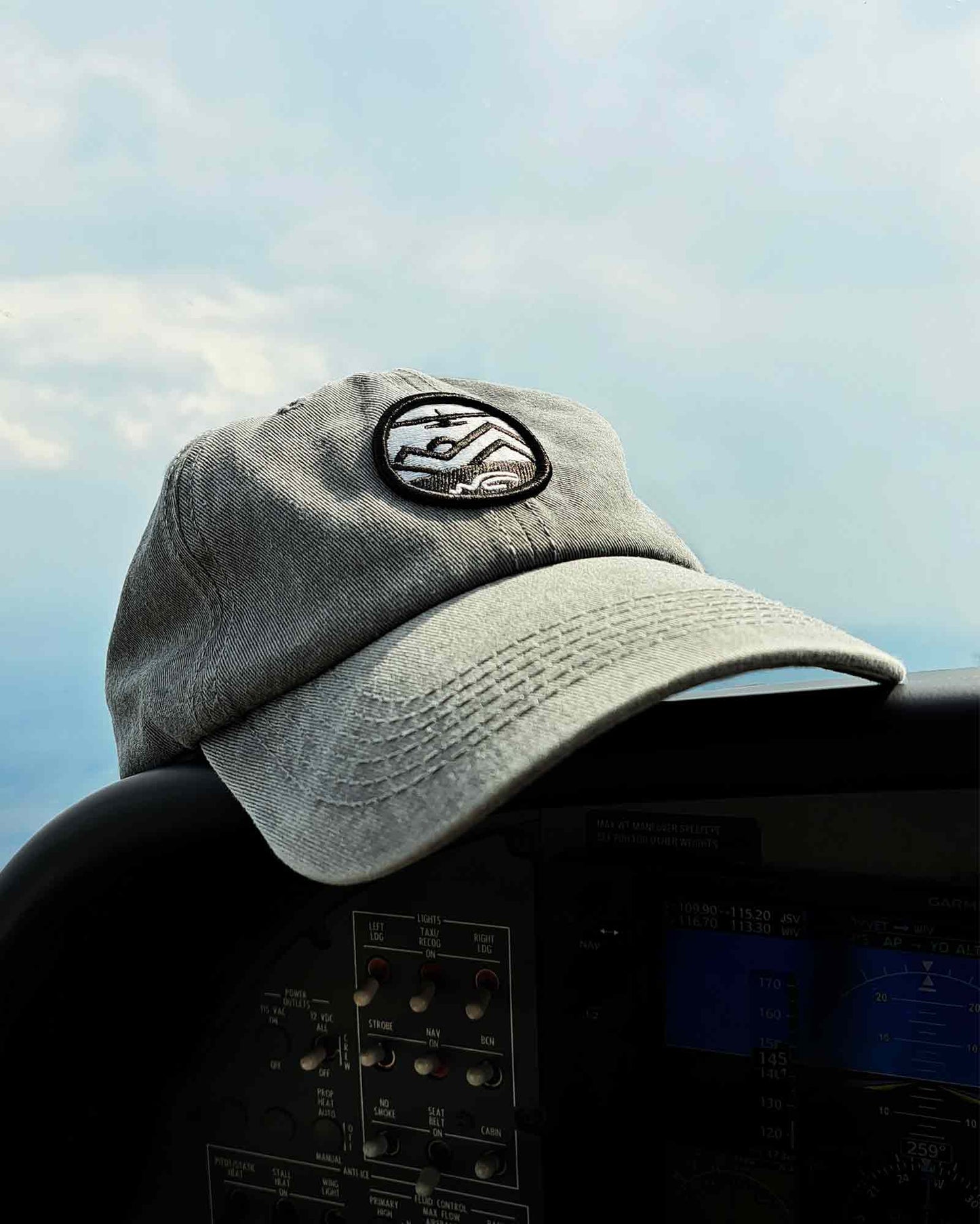 Grey Embroidered Cap